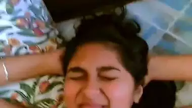 Lover fucks GF’s mouth and cums on her face in Hindi bf