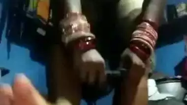 Village wife stripping clothes and naked masturbation