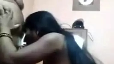 Indian XXX wife gets her tits licked after giving her husband a blowjob MMS